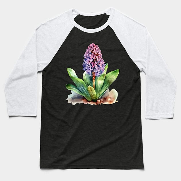 Stunning Hyacinth Baseball T-Shirt by Young Inexperienced 
